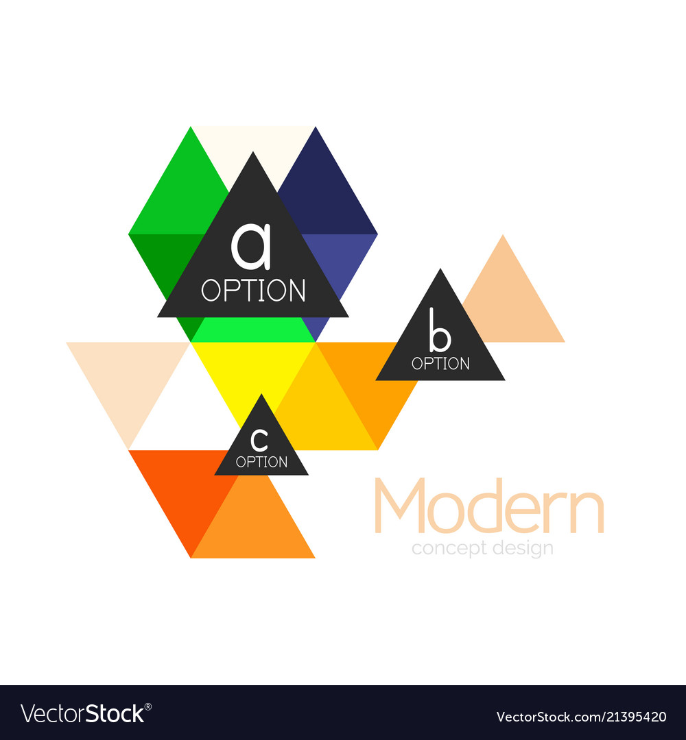 Triangle shape design abstract business logo icon