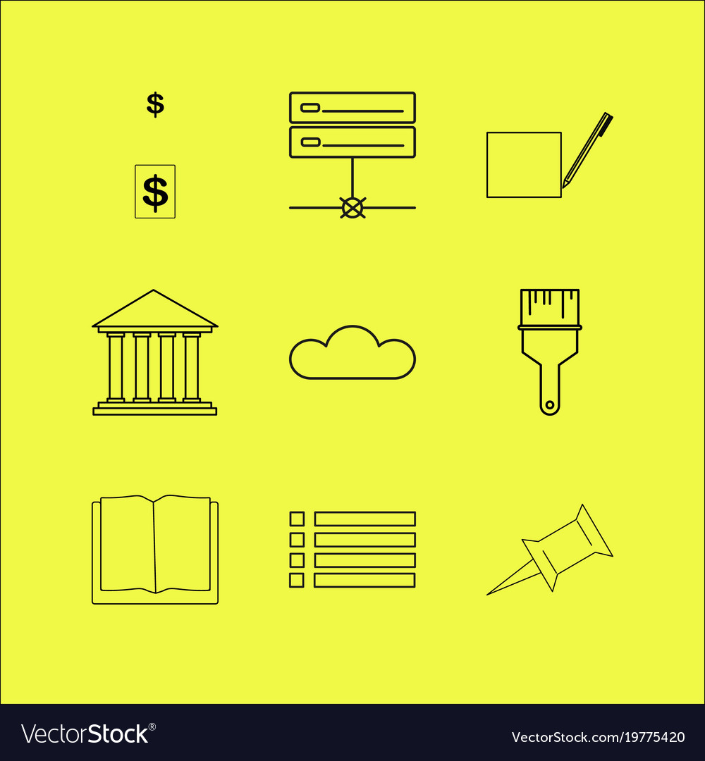 Web linear icon set simple outline icons