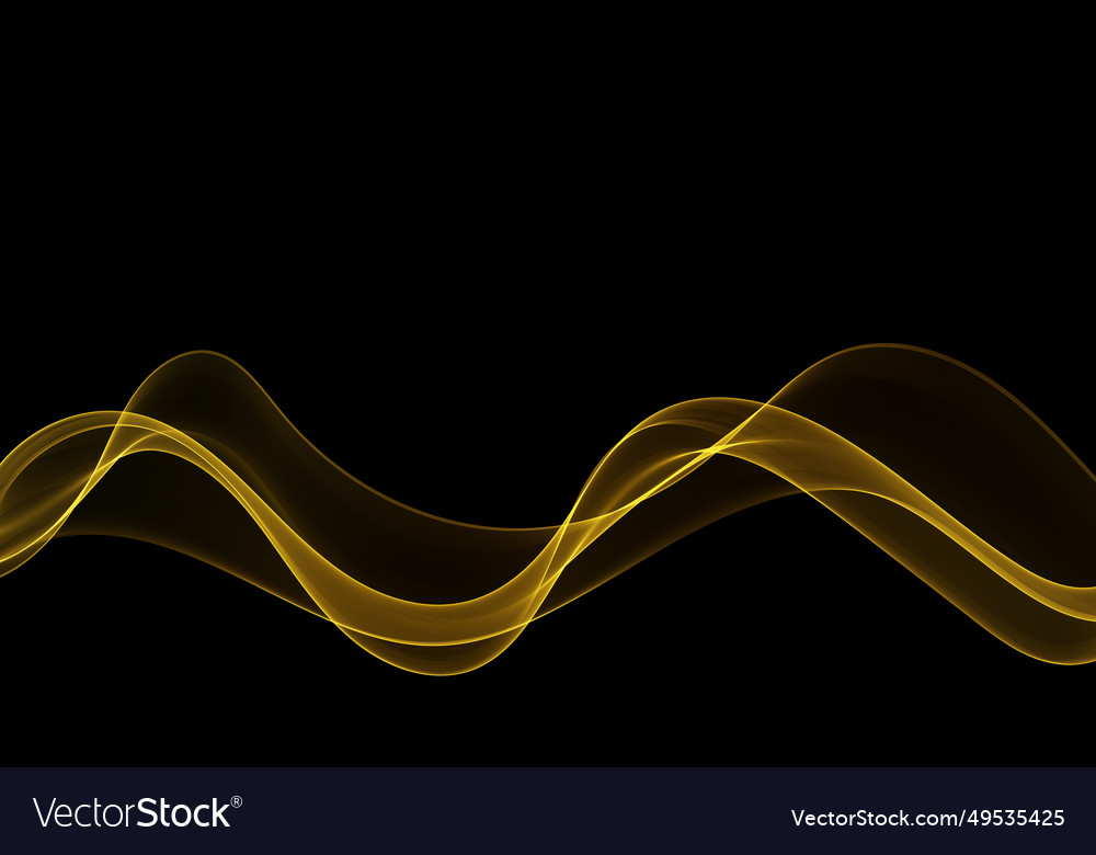Abstract shiny transparent wave design element vector image Abstract shiny transparent wave design element