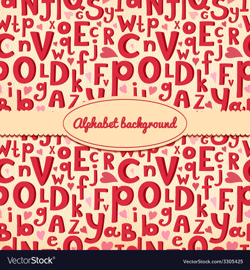 Background with latin letters of different sizes