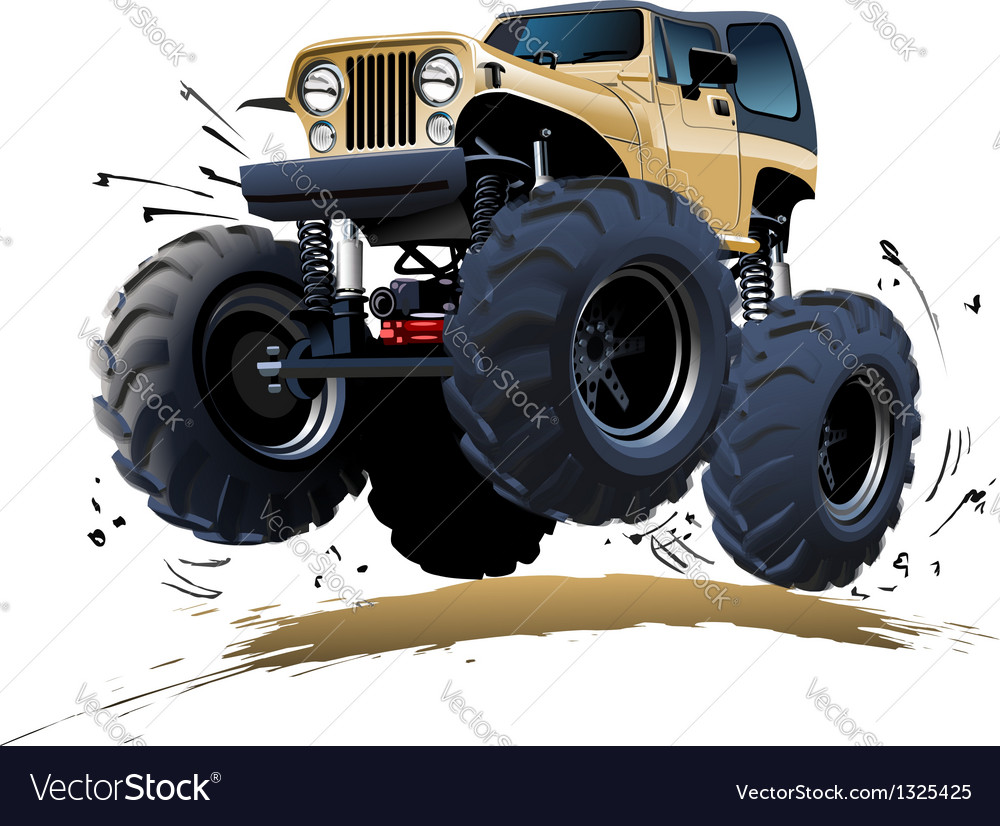 Cartoon Monster 4x4 Truck High-Res Vector Graphic - Getty Images