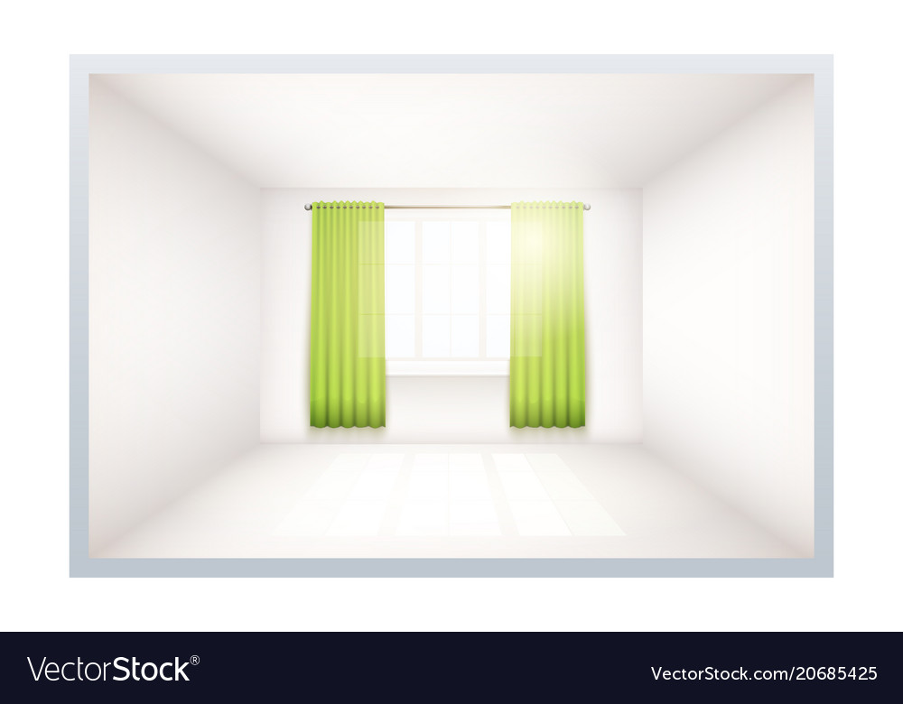 Example of empty room with window vector image Example of empty room with window