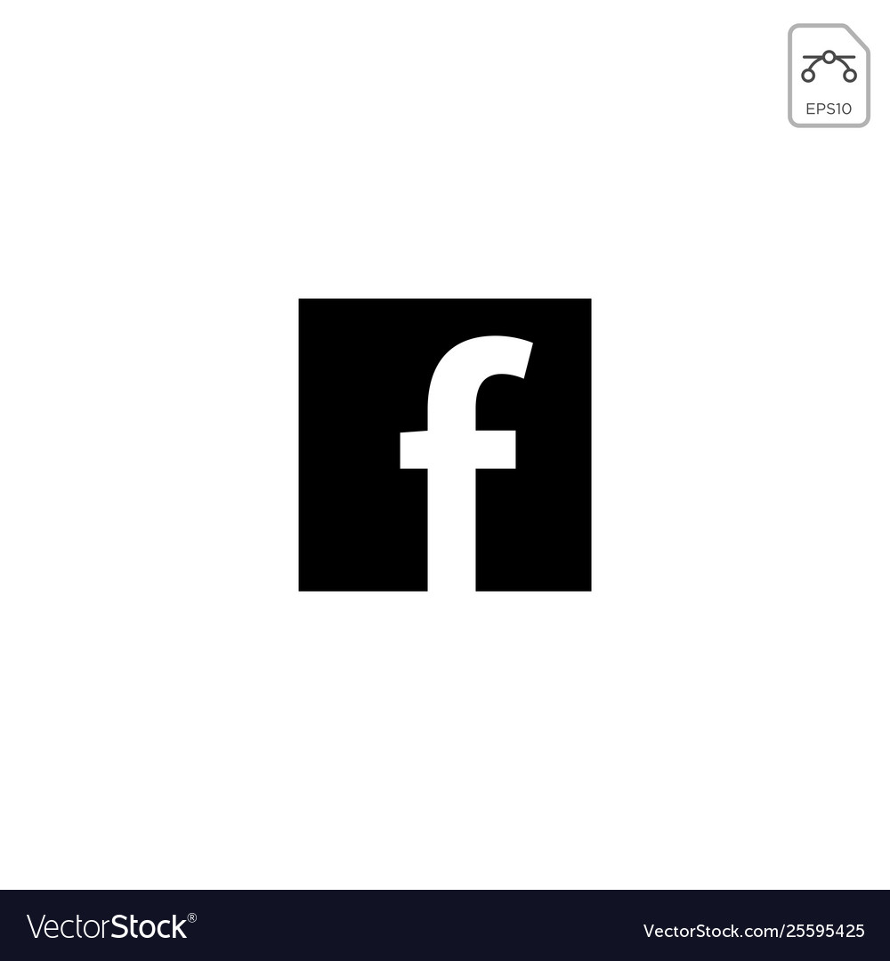 Facebook Icon Or Logo Symbol Element Isolated Vector Image