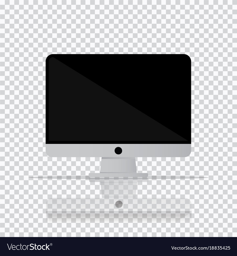 Isolated desktop computer icon pc monitor