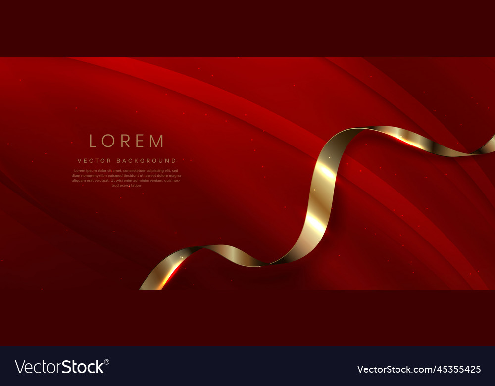 Luxury Red & Gold Abstract Background