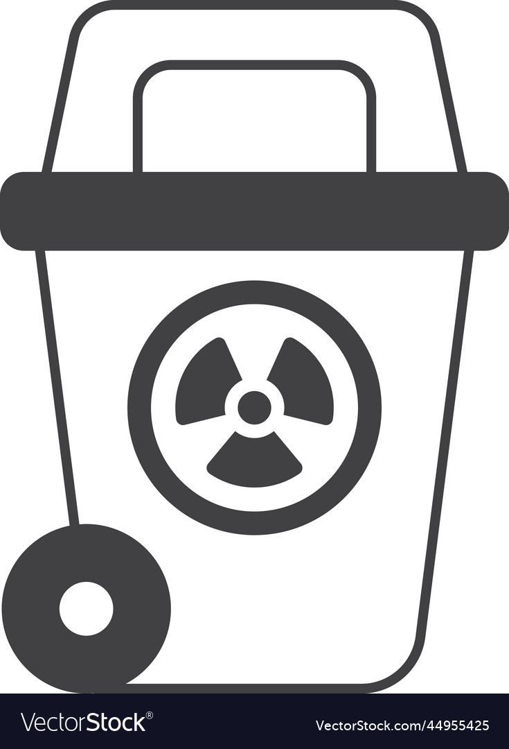 Radiation trash in minimal style vector image Radiation trash in minimal style