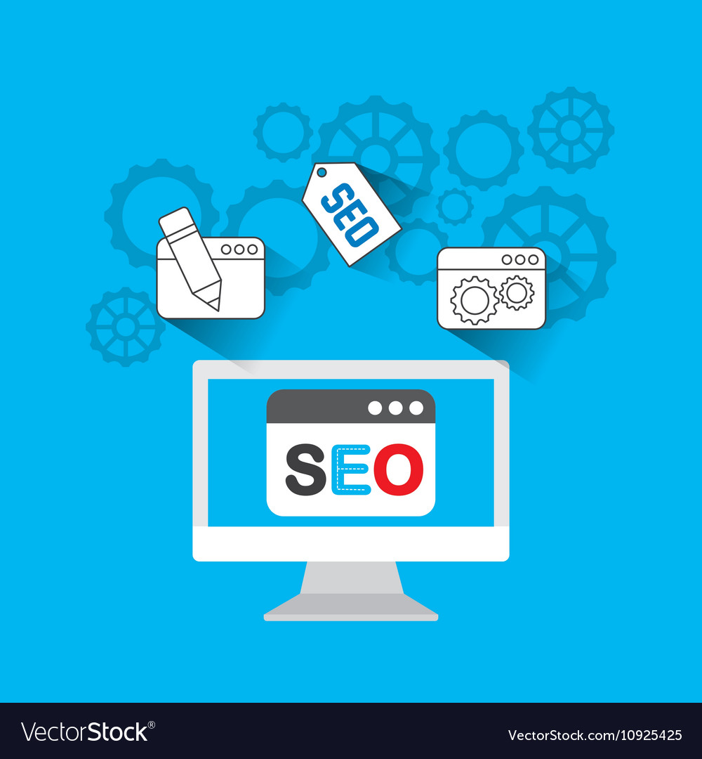 Search engine optimization flat icons