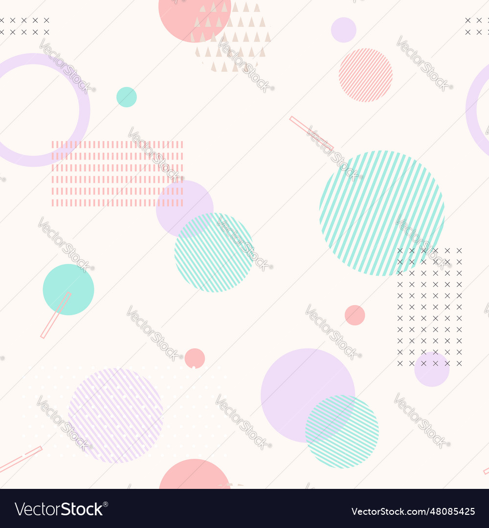 Soft colored memphis pattern design