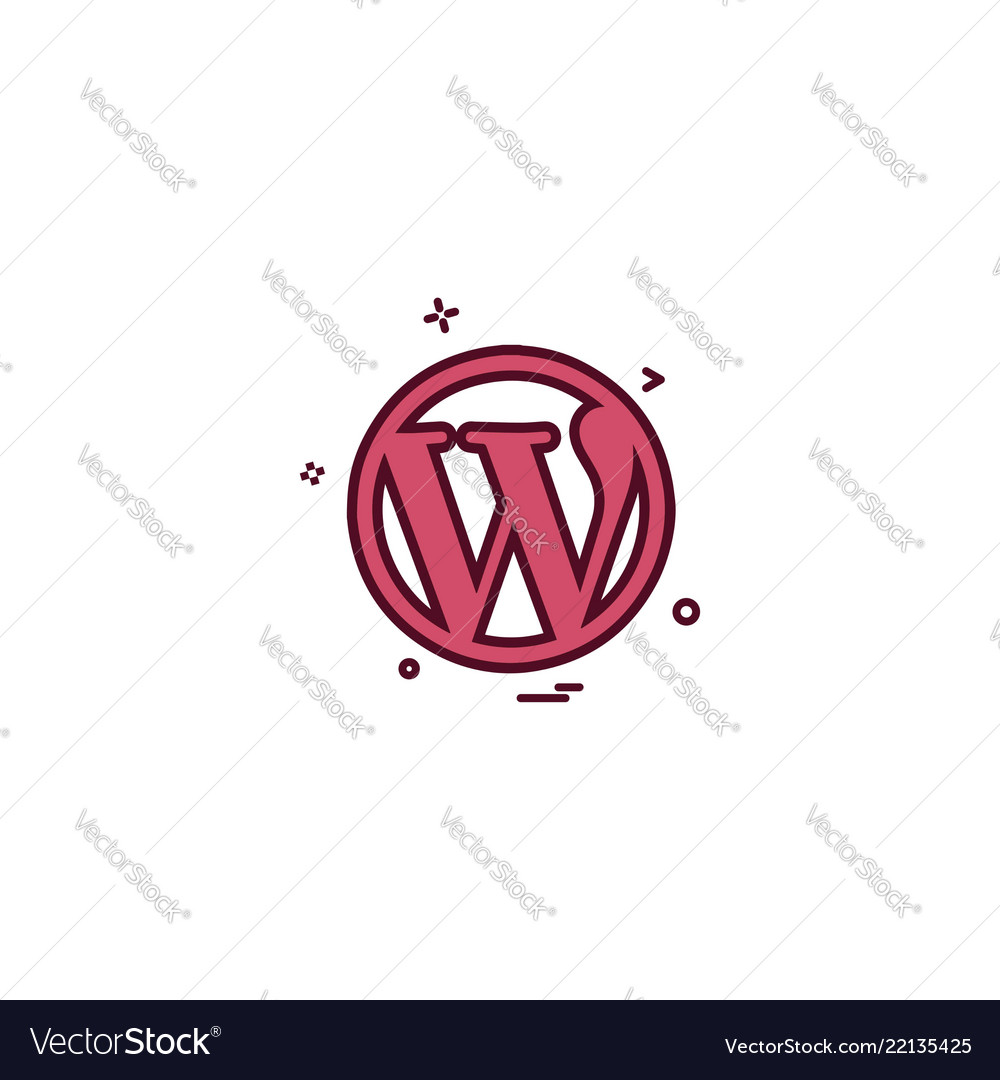 Wordpress icon design vector image Wordpress icon design