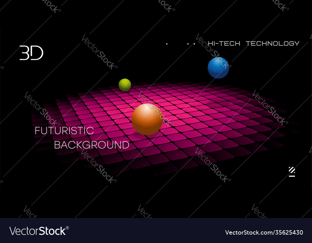 Abstract background with 3d objects effect vector image Abstract background with 3d objects effect