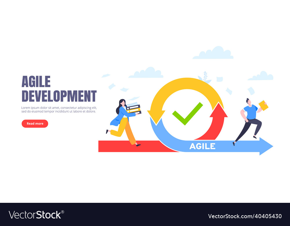 Agile development methodology business concept vector image Agile development methodology business concept