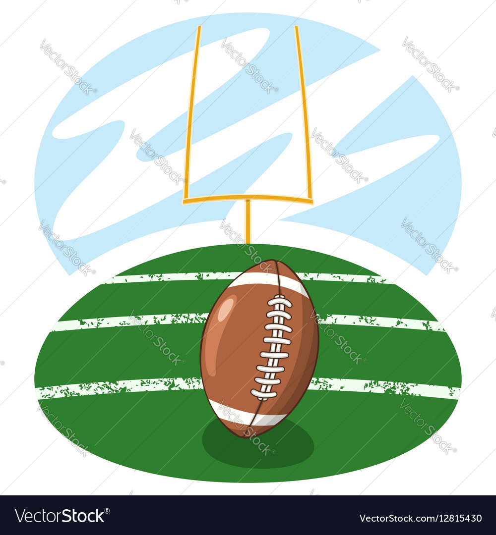 American football on field Royalty Free Vector Image