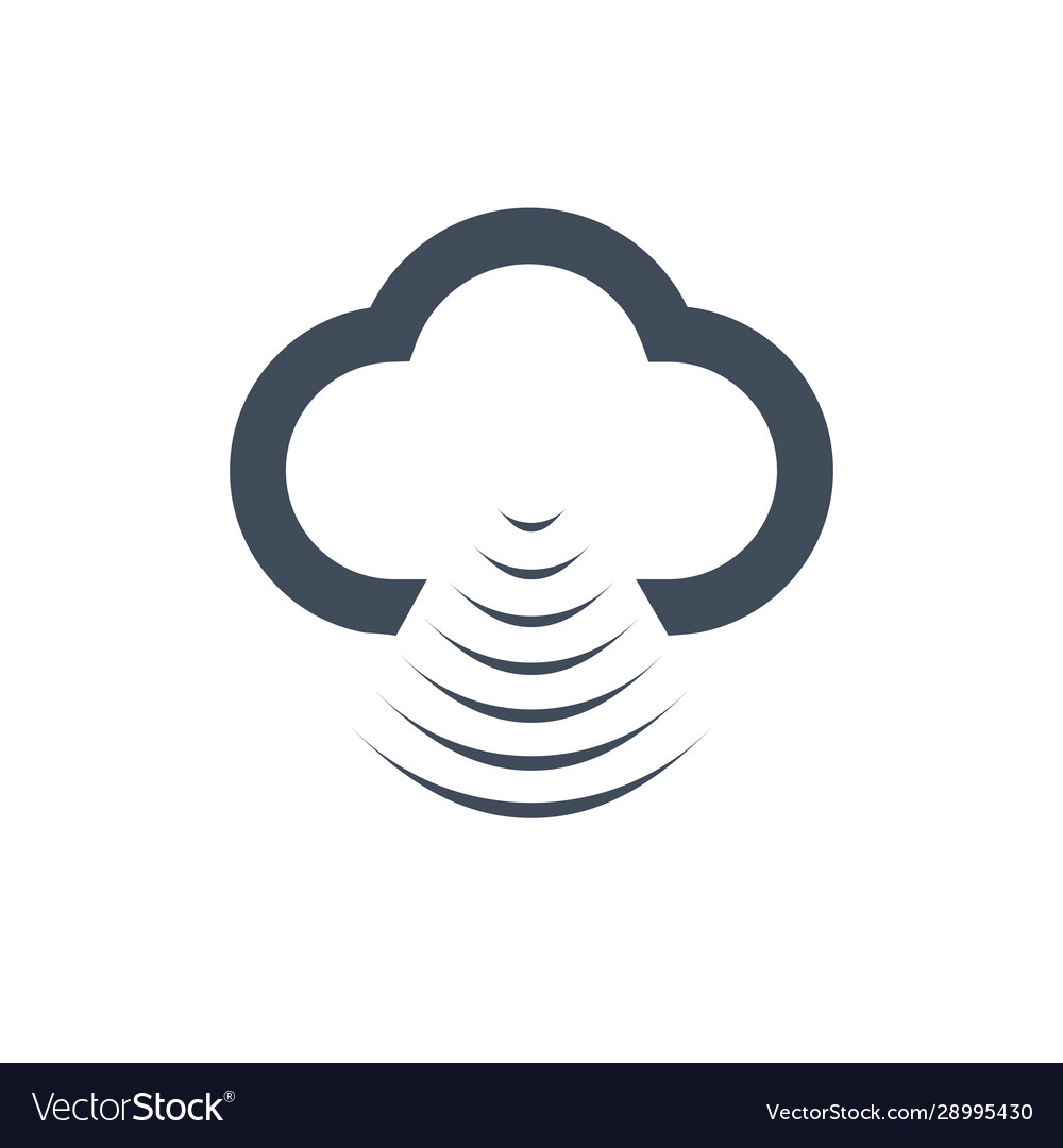 Cloud data sharing with wlanwifi icon isolated