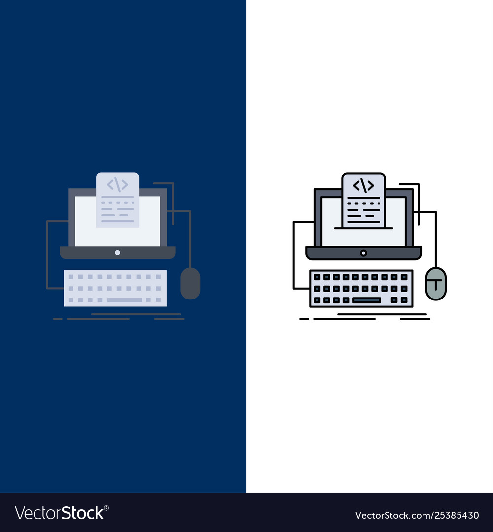 Code coding computer monoblock screen flat color