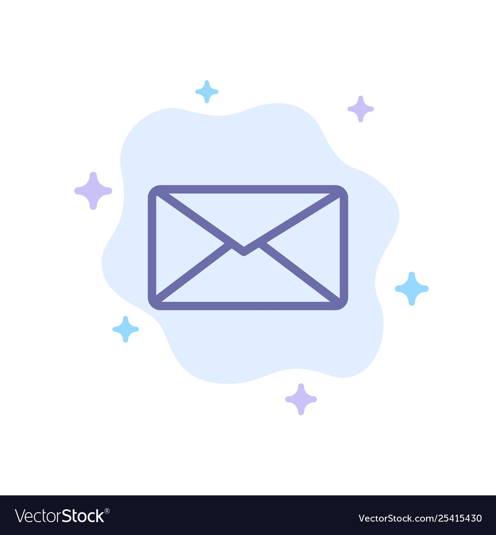 Mail email user interface blue icon on abstract vector image Mail email user interface blue icon on abstract