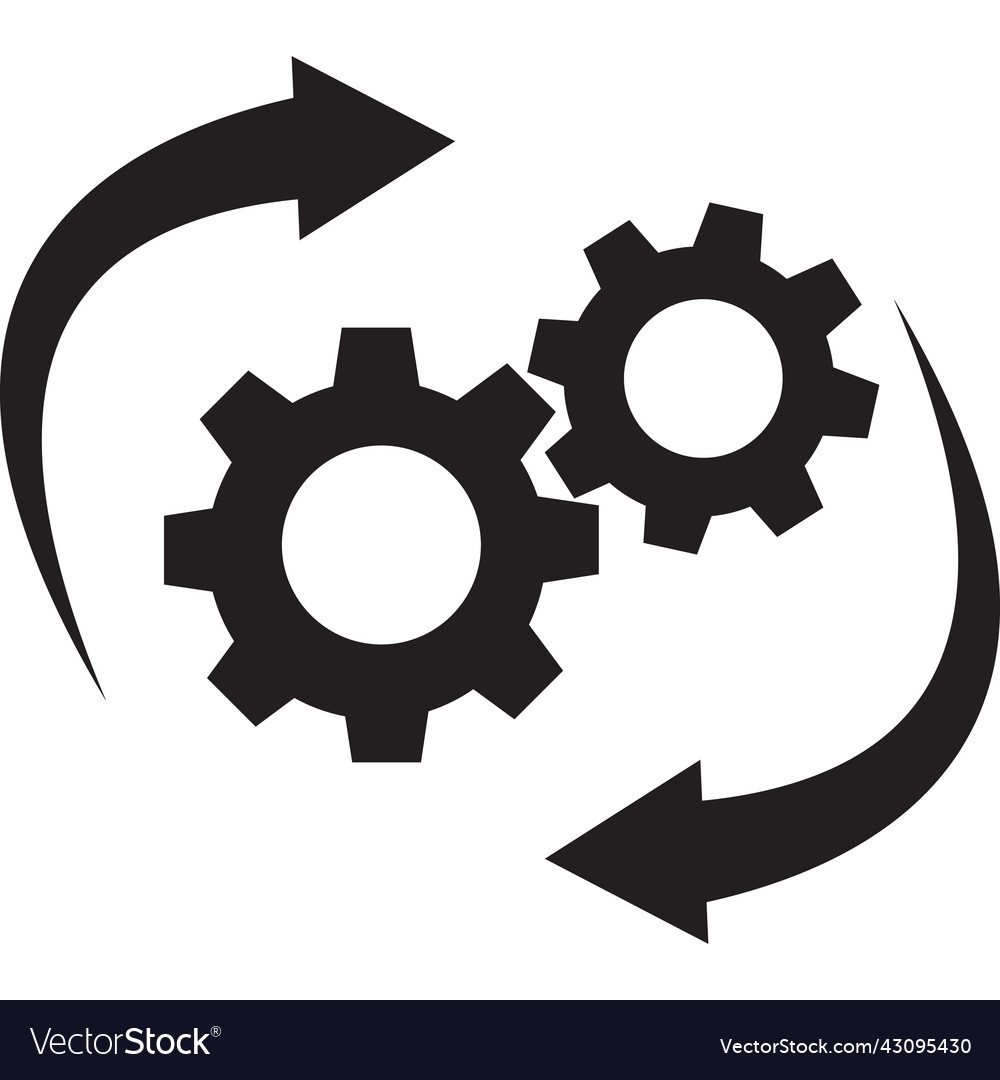 Prozesssymbol auf weißem Hintergrund agile vector image Prozesssymbol auf weißem Hintergrund agile