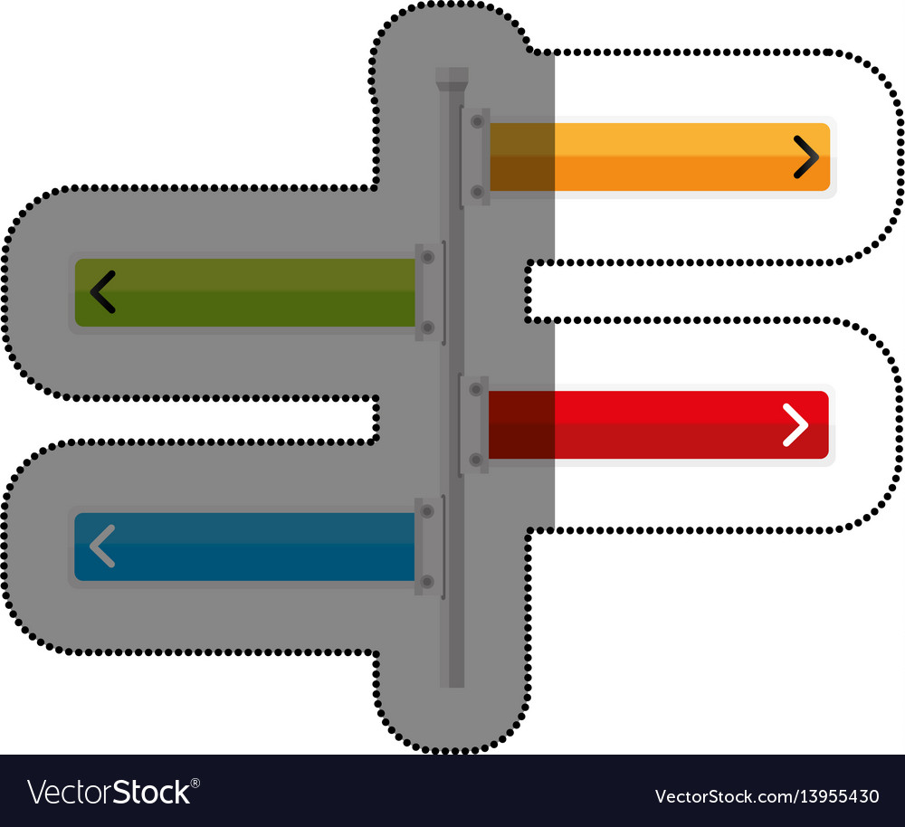 Road traffic signal with arrow Royalty Free Vector Image