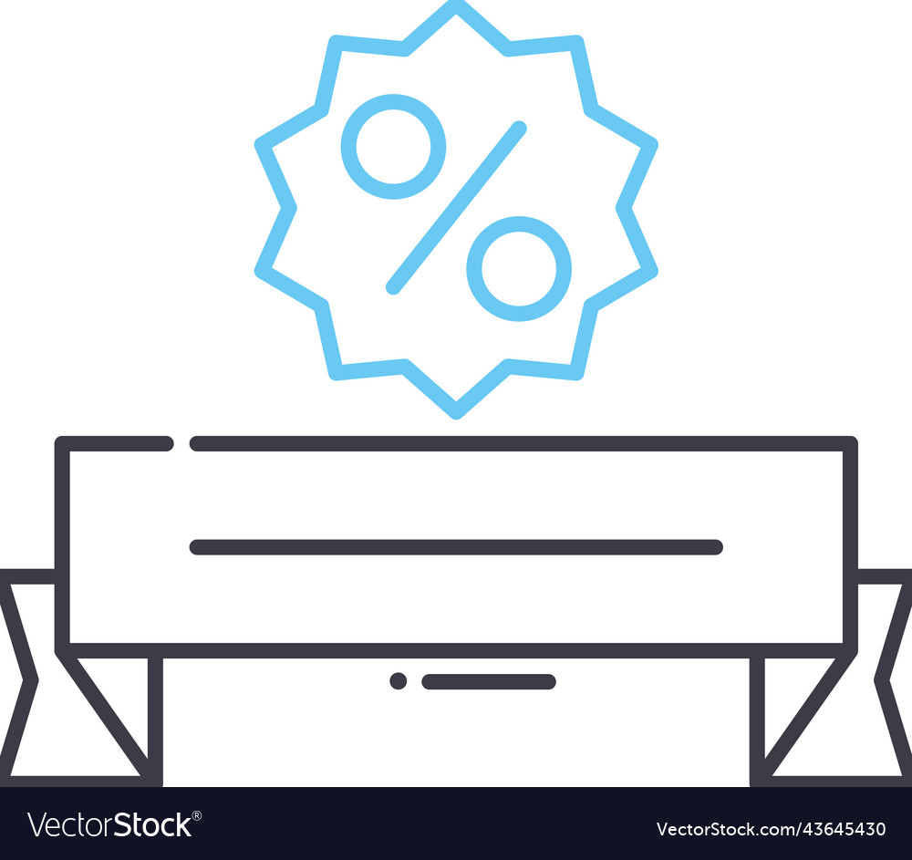 Sale line icon outline symbol