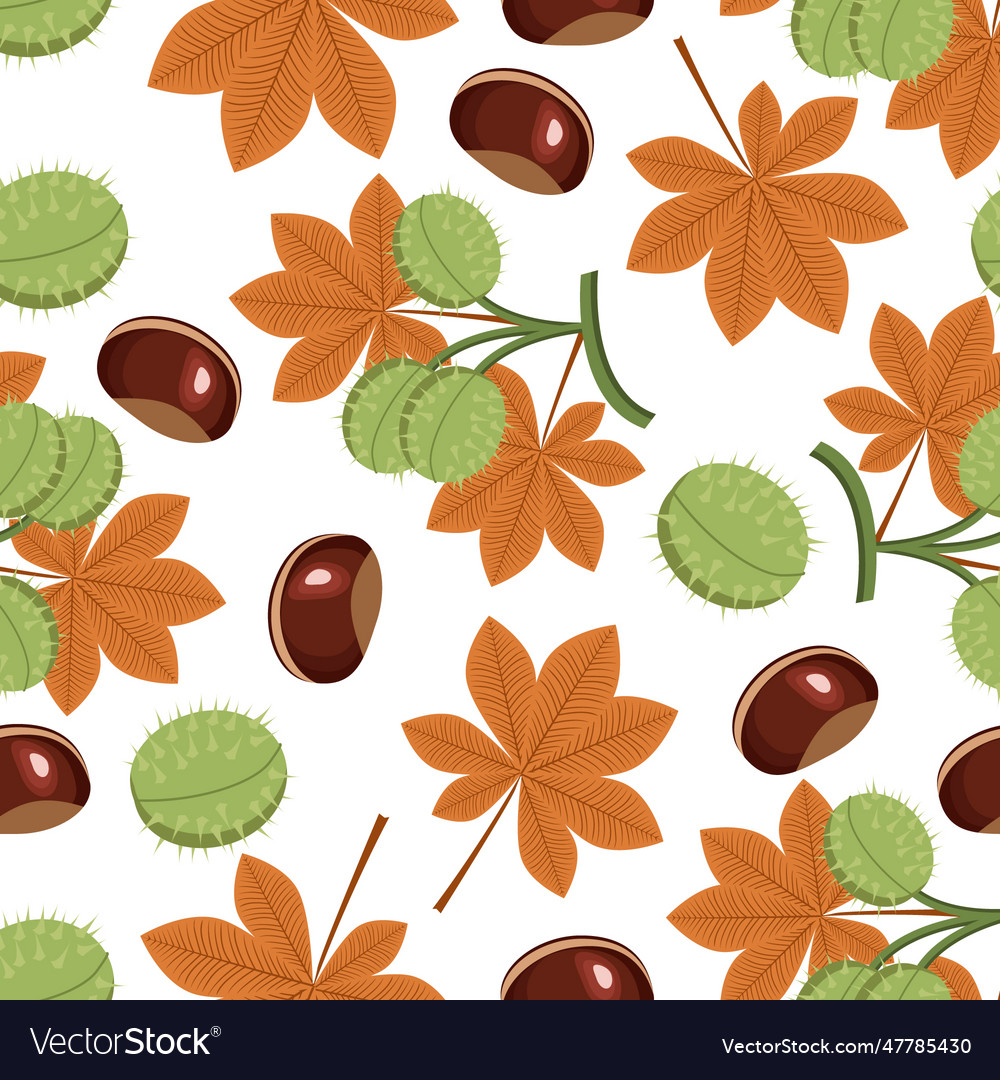 Seamless chestnut pattern