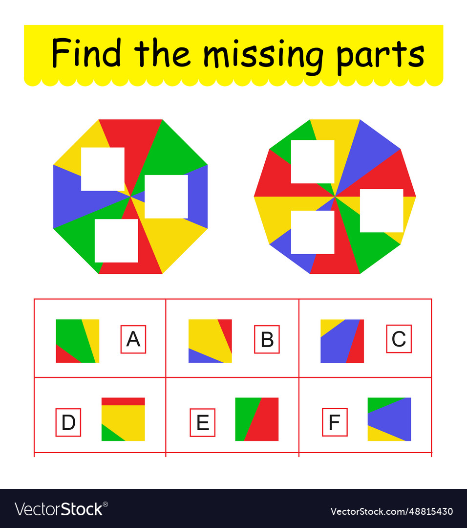 Task for the development of logic kids vector image Task for the development of logic kids