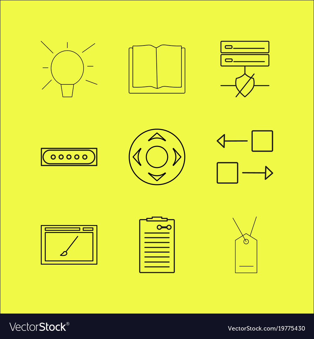 Web linear icon set simple outline icons