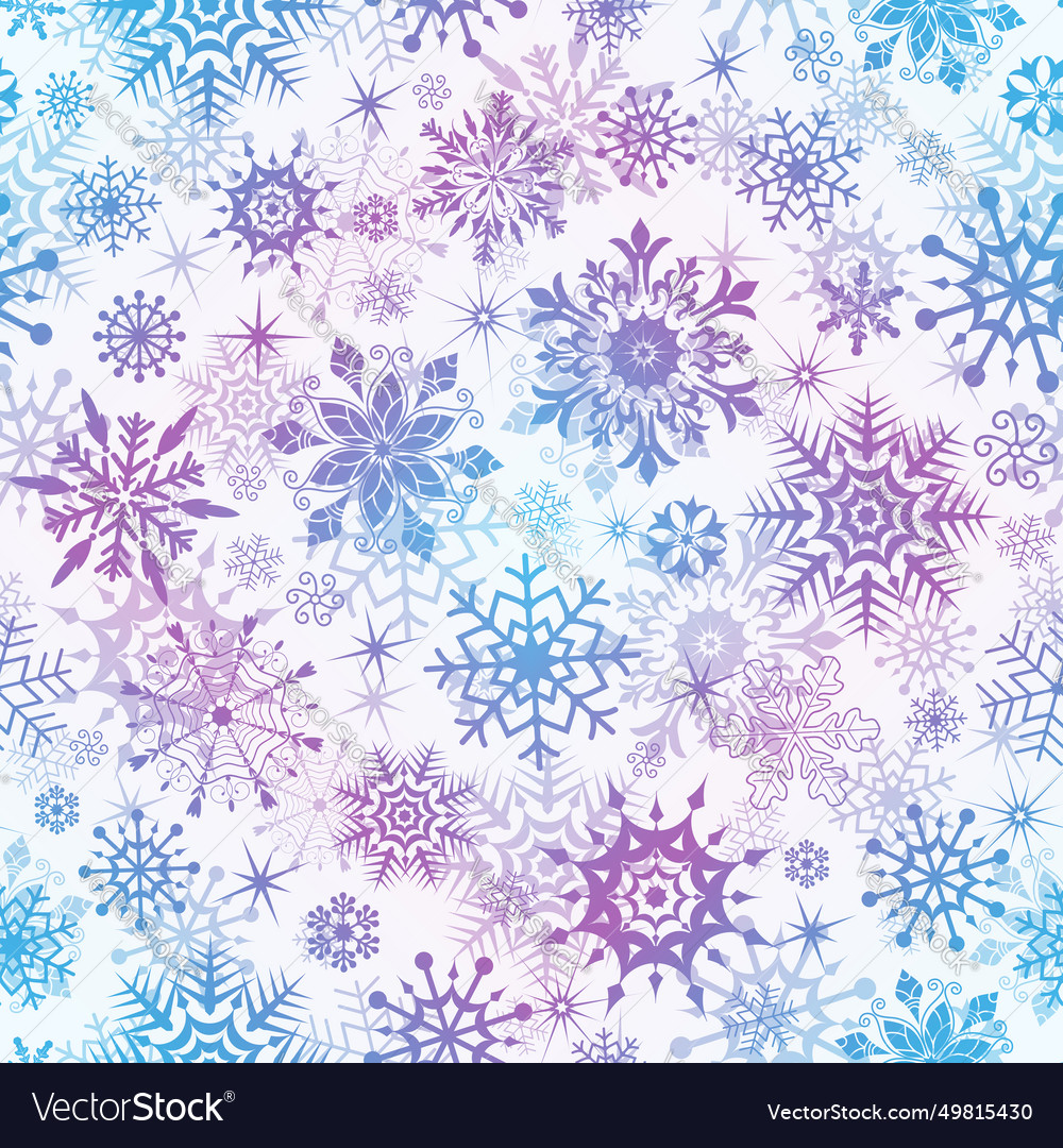 Winter Gradient Snowflake Pattern