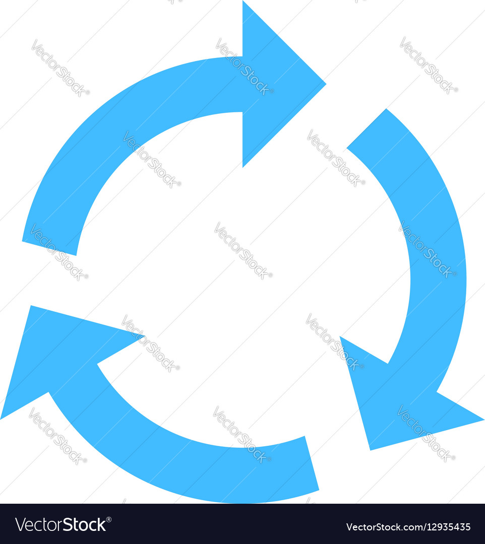 Arrow sign rotation icon reload button refresh Vector Image