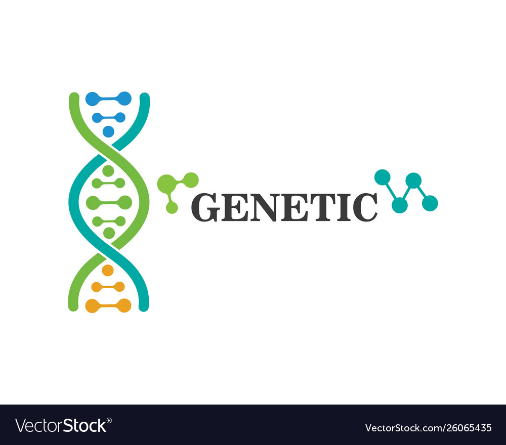 Dna genetic logo icon