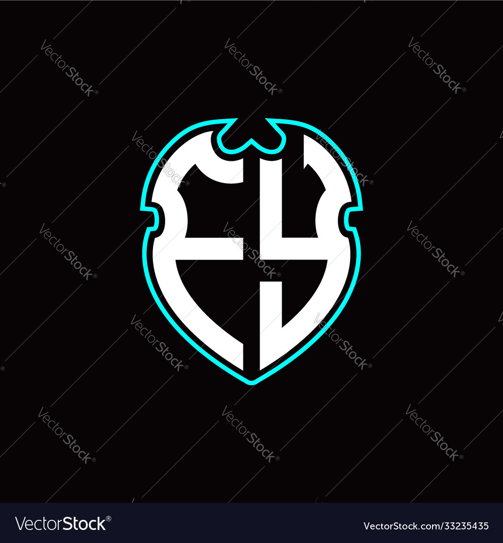 F y initial logo design with a shield shape vector image F y initial logo design with a shield shape