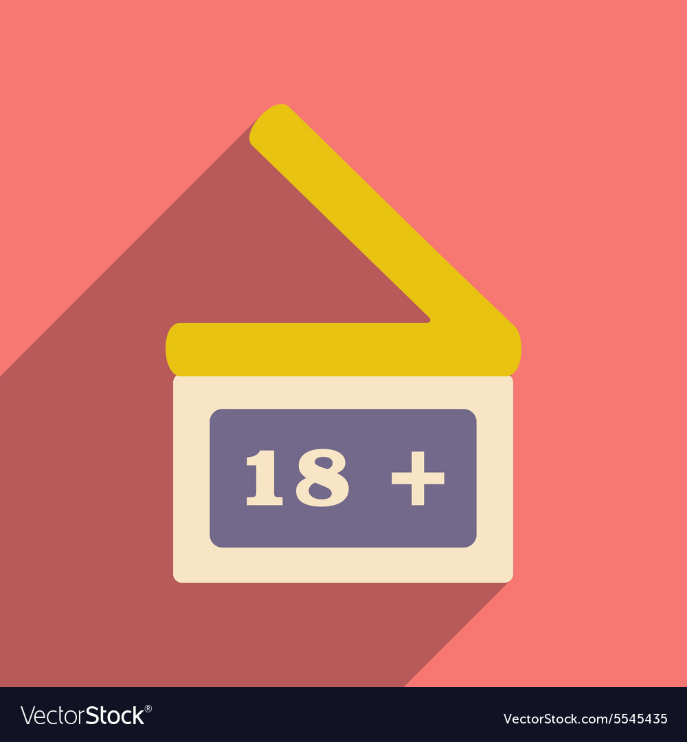 Flat with shadow icon and mobile application