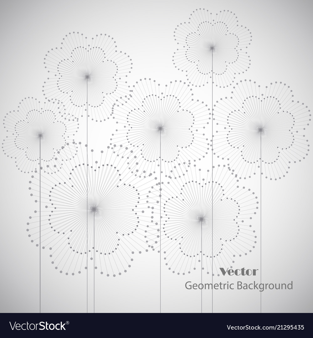 Geometric pattern with connected lines and dots