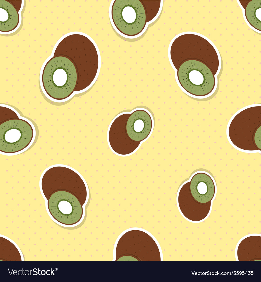 Kiwi pattern seamless texture with ripe