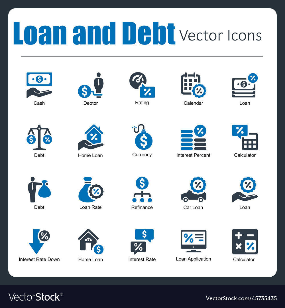 Loan and debt Royalty Free Vector Image - VectorStock