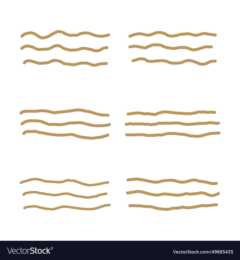 River wave icon set flat style isolated Royalty Free Vector
