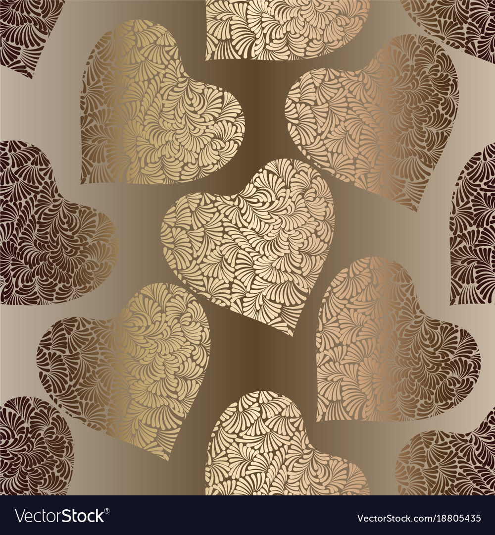 Seamless pattern with hearts