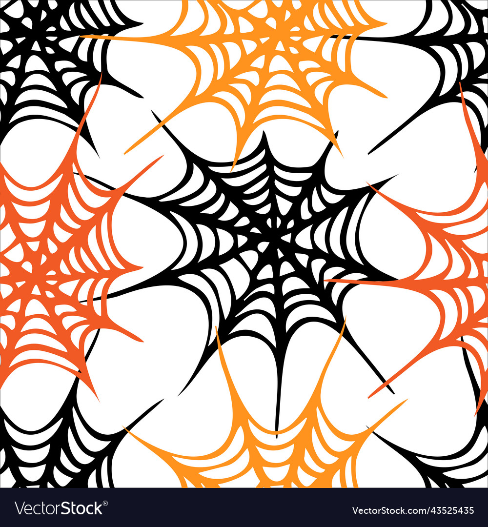 Spider web seamless pattern vector image Spider web seamless pattern