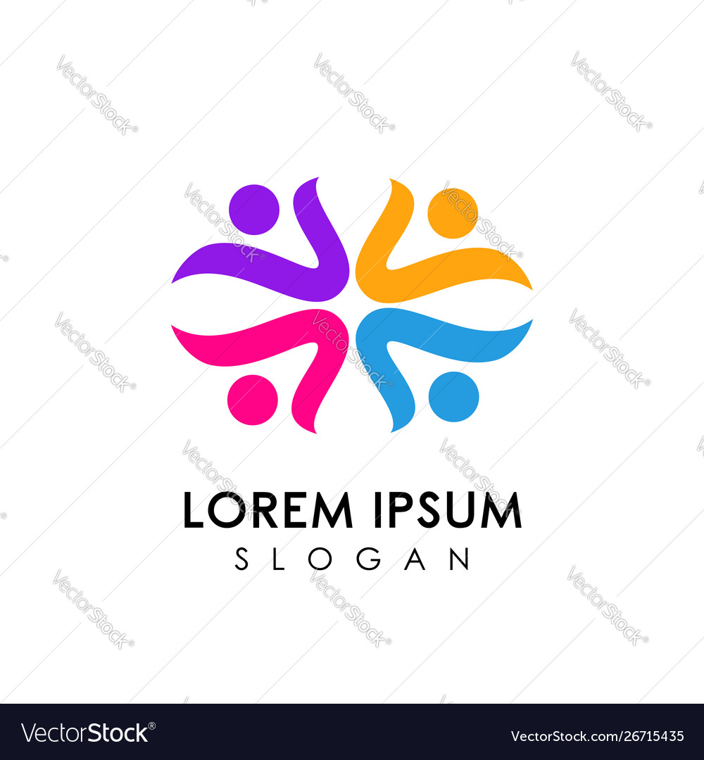 Teamwork and community logo design