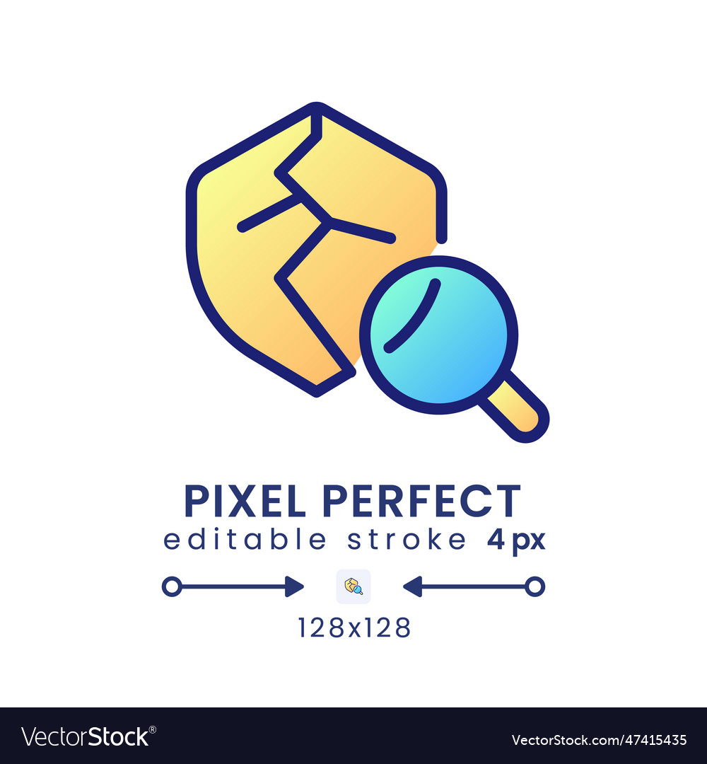 Vulnerability scanning gradient fill desktop icon vector image Vulnerability scanning gradient fill desktop icon