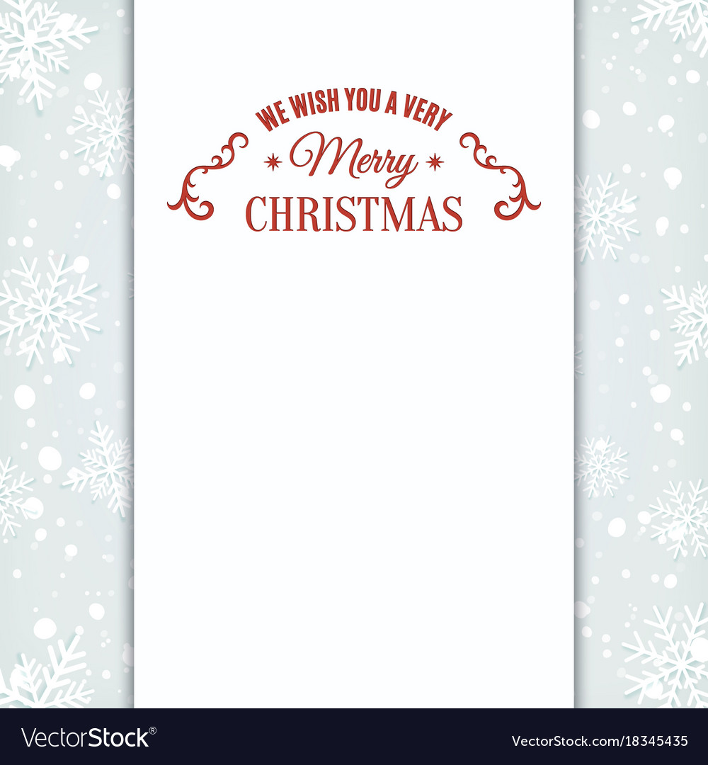 We Wish You Merry Christmas Greeting Card Template