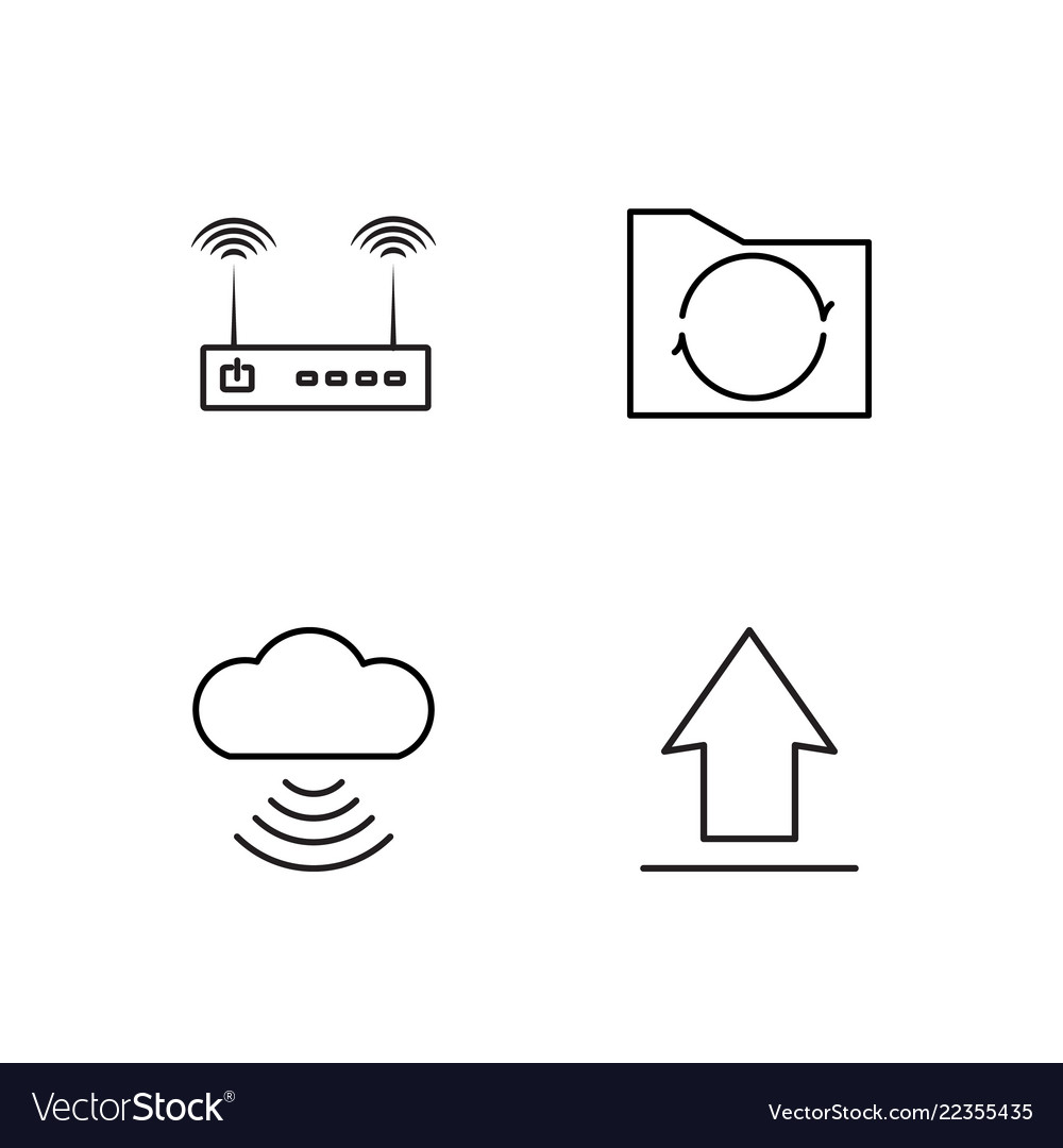 Web simple outlined icons set