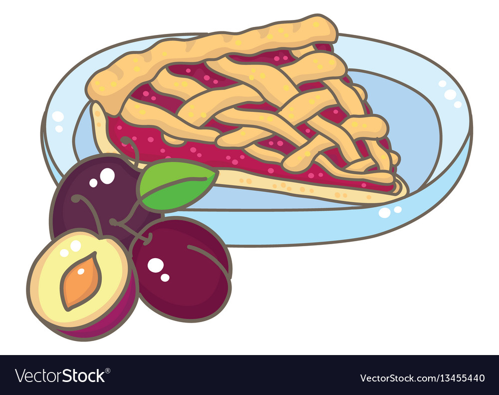 A slice of plum pie