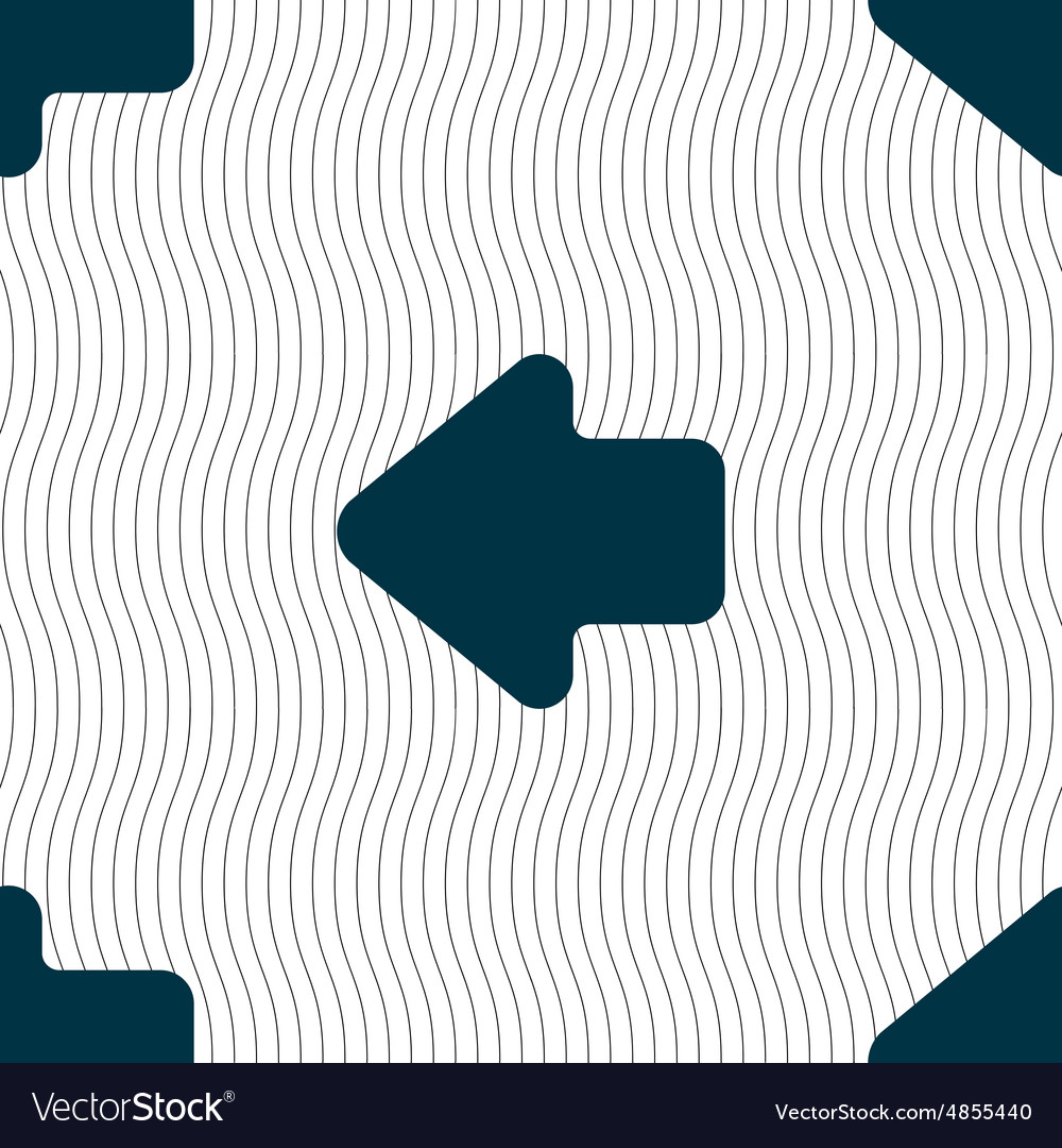 Arrow left way out icon sign seamless pattern