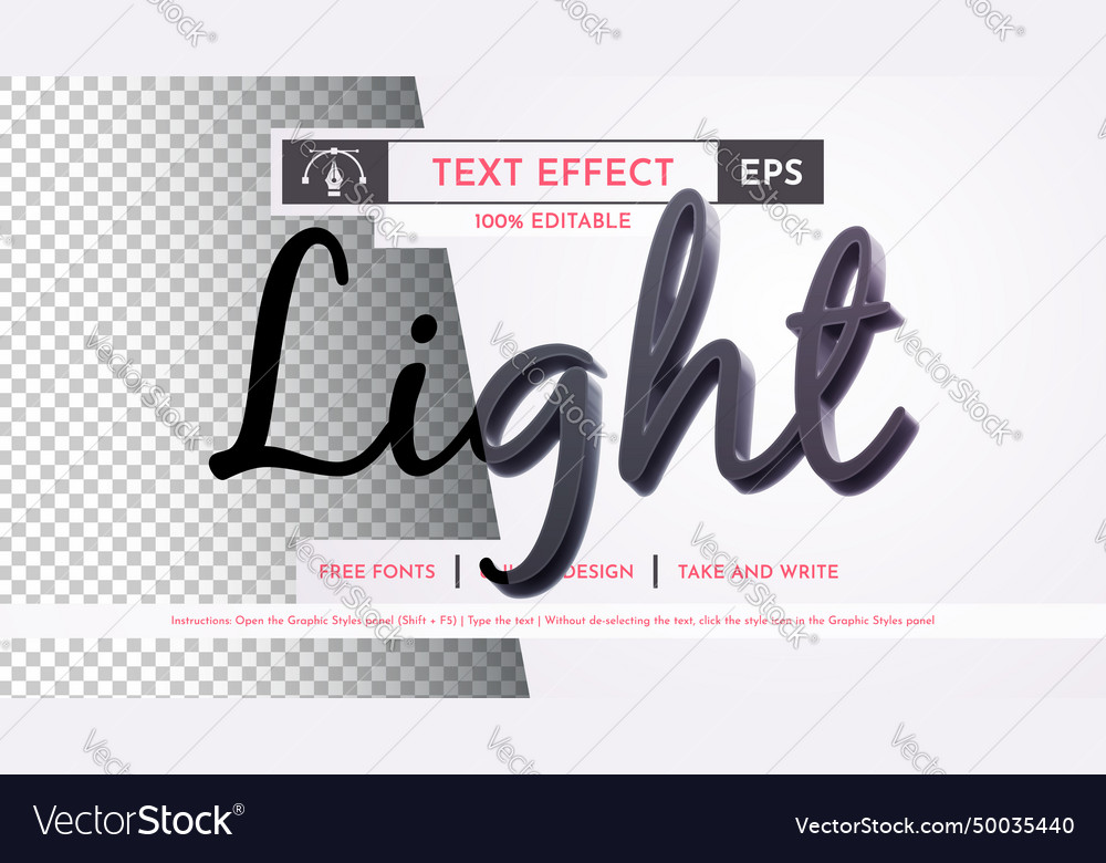 Black light editable text effect font style