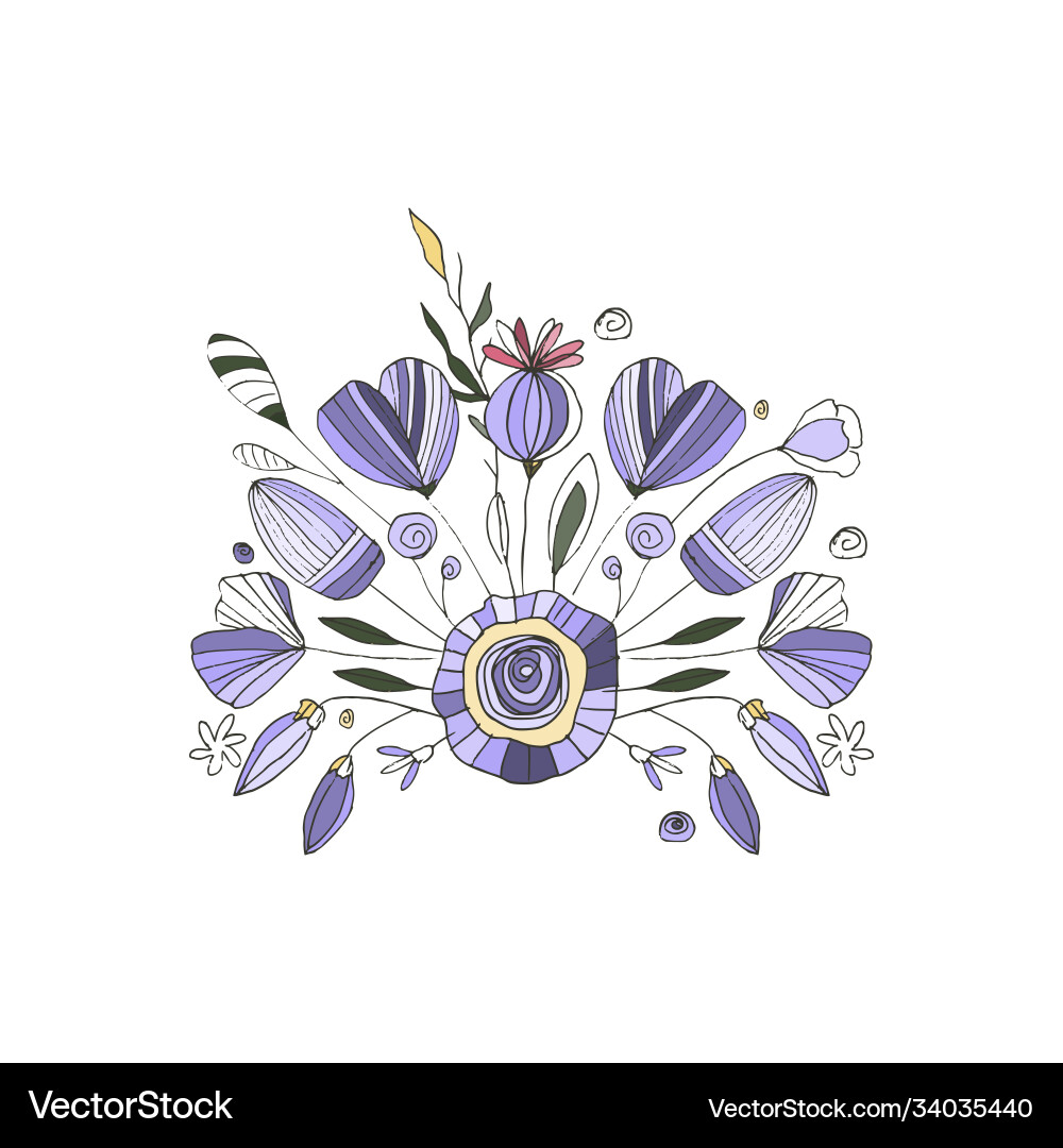 Botanical composition Royalty Free Vector Image