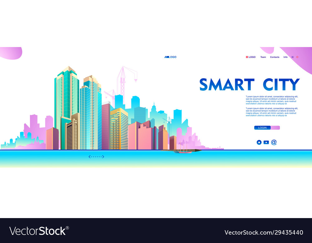 Conceptual Horizontal Banner Homepage Template Vector Image