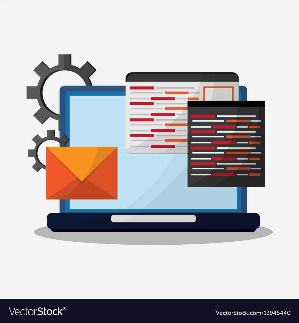 Digital message related icons image Royalty Free Vector