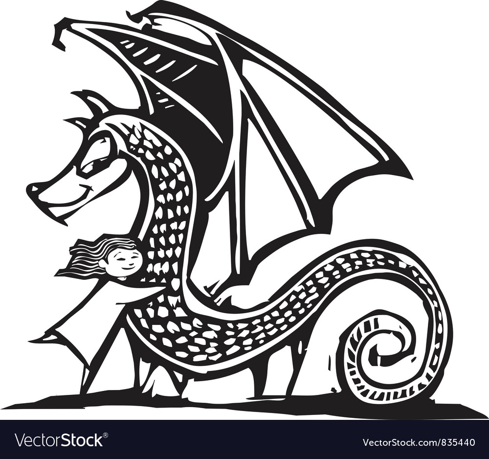 Huggy Dragon Royalty Free Vector Image - VectorStock