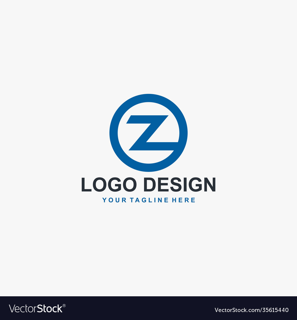 Letter oz logo design monogram o and z type Vector Image