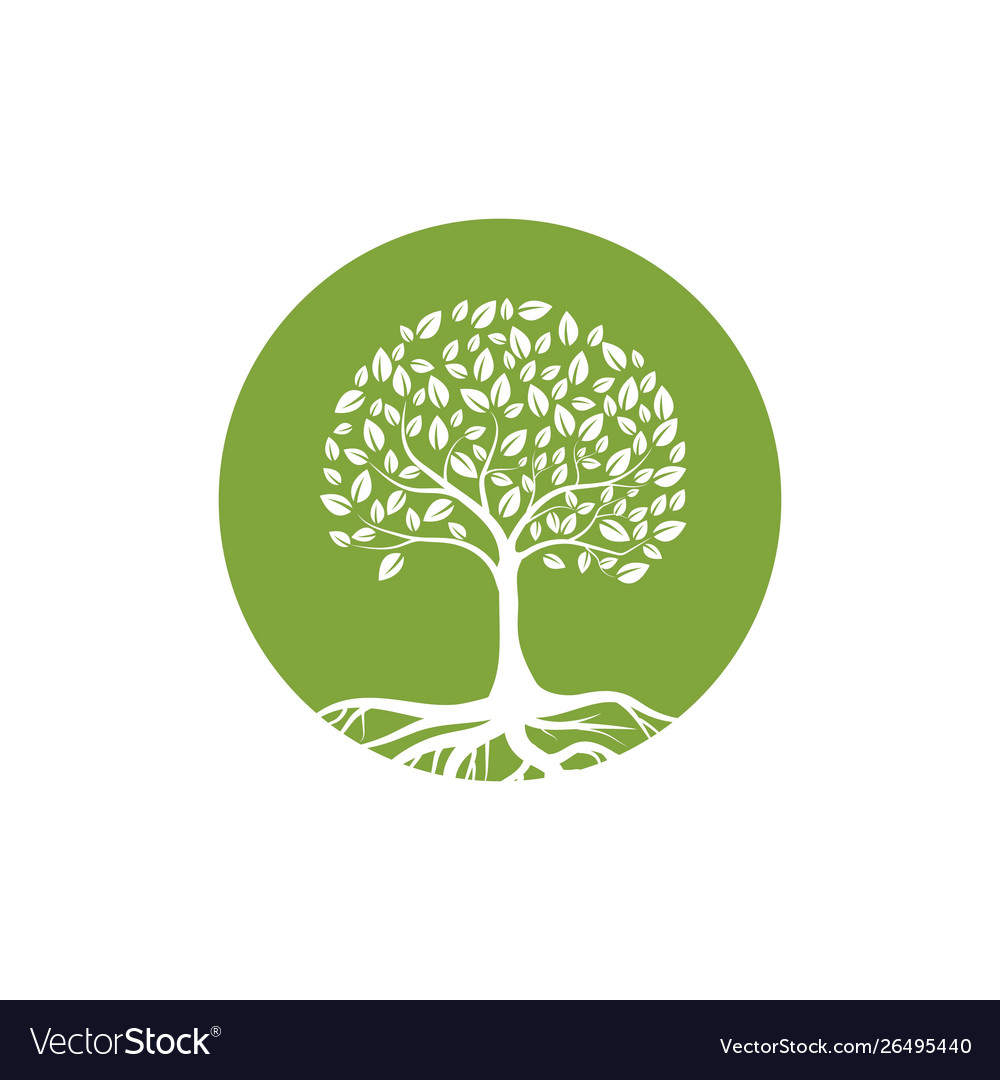 Logos green tree leaf ecology Royalty Free Vector Image