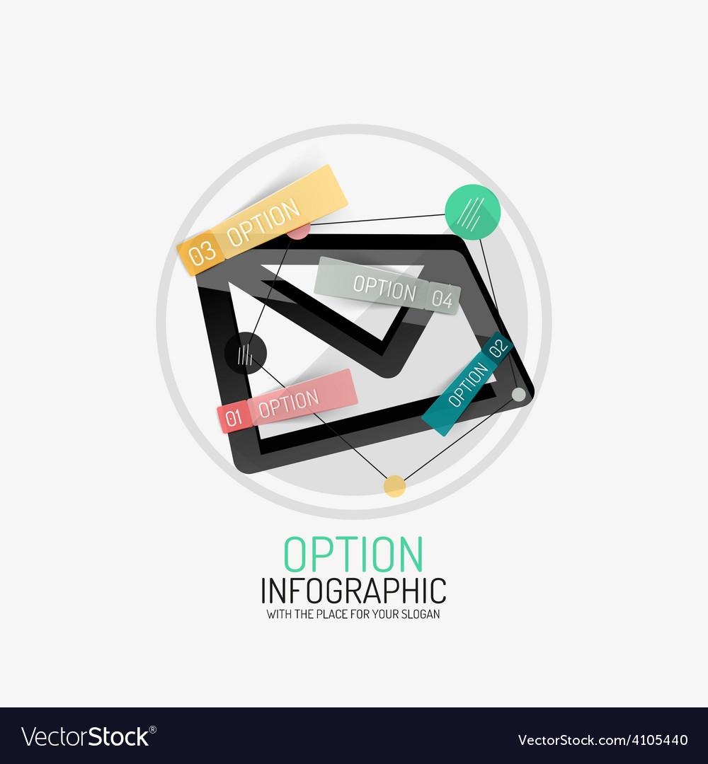 Minimal line design office web infographics